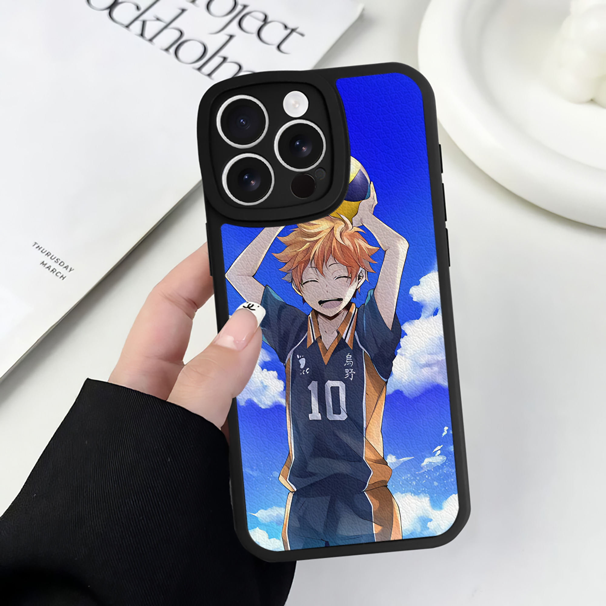 （画像用） ハイキュー!! Haikyu!! 【iPhone 16シリーズ対応】シリコンスマホケース（レザー調） 材質：シリコン